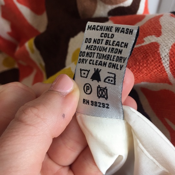 Tibi vintage orange brown strapless pattern dress - Picture 4 of 7